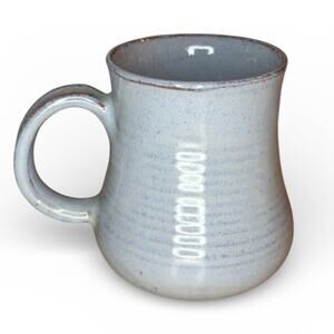 Handmade Signed Strasburg VA Art Studio Pottery Mug Blue Gray Cottage Farmhouse